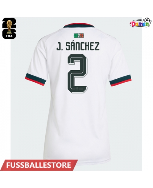 Günstige Mexiko Jorge Sanchez #2 Auswärtstrikot Damen WM 2026 Kurzarm
